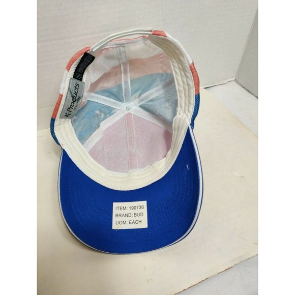 K- Products Budweiser American Flag Adjustable Mesh Trucker Hat Cap Beer - Picture 5 of 7